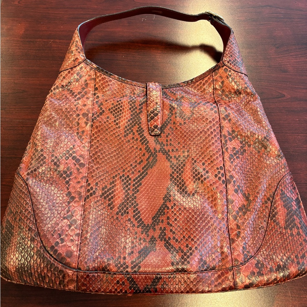 Vintage Gucci Jackie Python Hobo - image 6